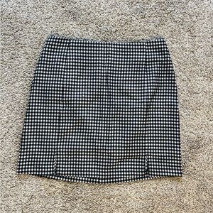 Eyeshadow Gingham/checkered Mini Skirt – Black & White, Size 9